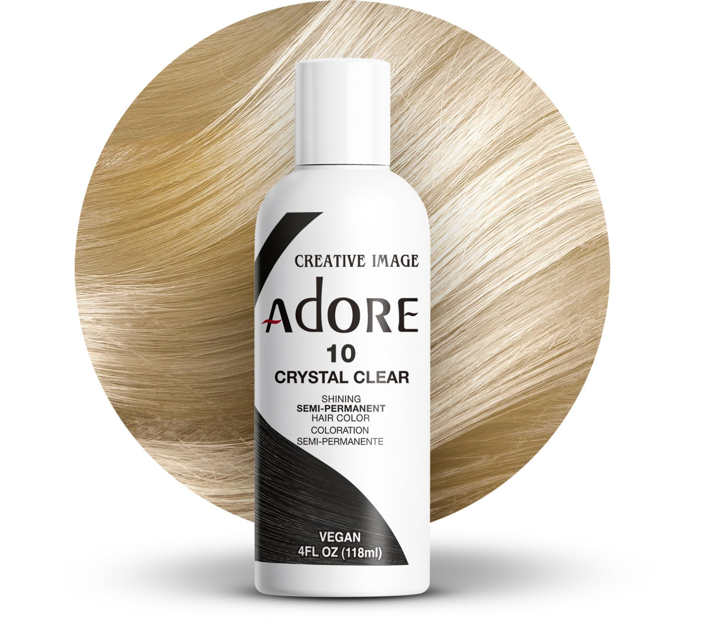 Adore Semi Permanent Hair Dye Crystal Clear #10 4oz