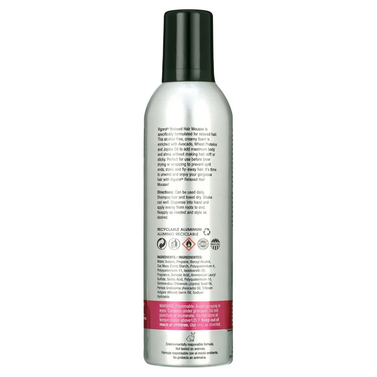Vigorol Mousse Relaxed Hair Mousse 12oz