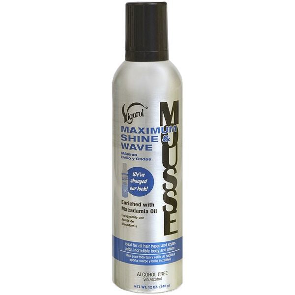 Vigorol Maximum Shine & Wave Hair Mousse 12oz