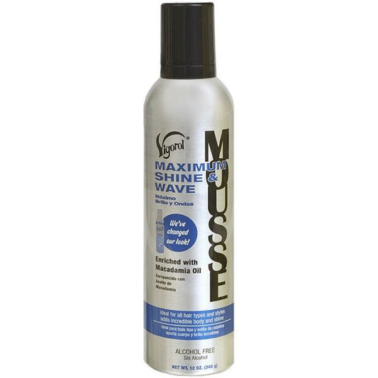 Vigorol Maximum Shine & Wave Hair Mousse 12oz