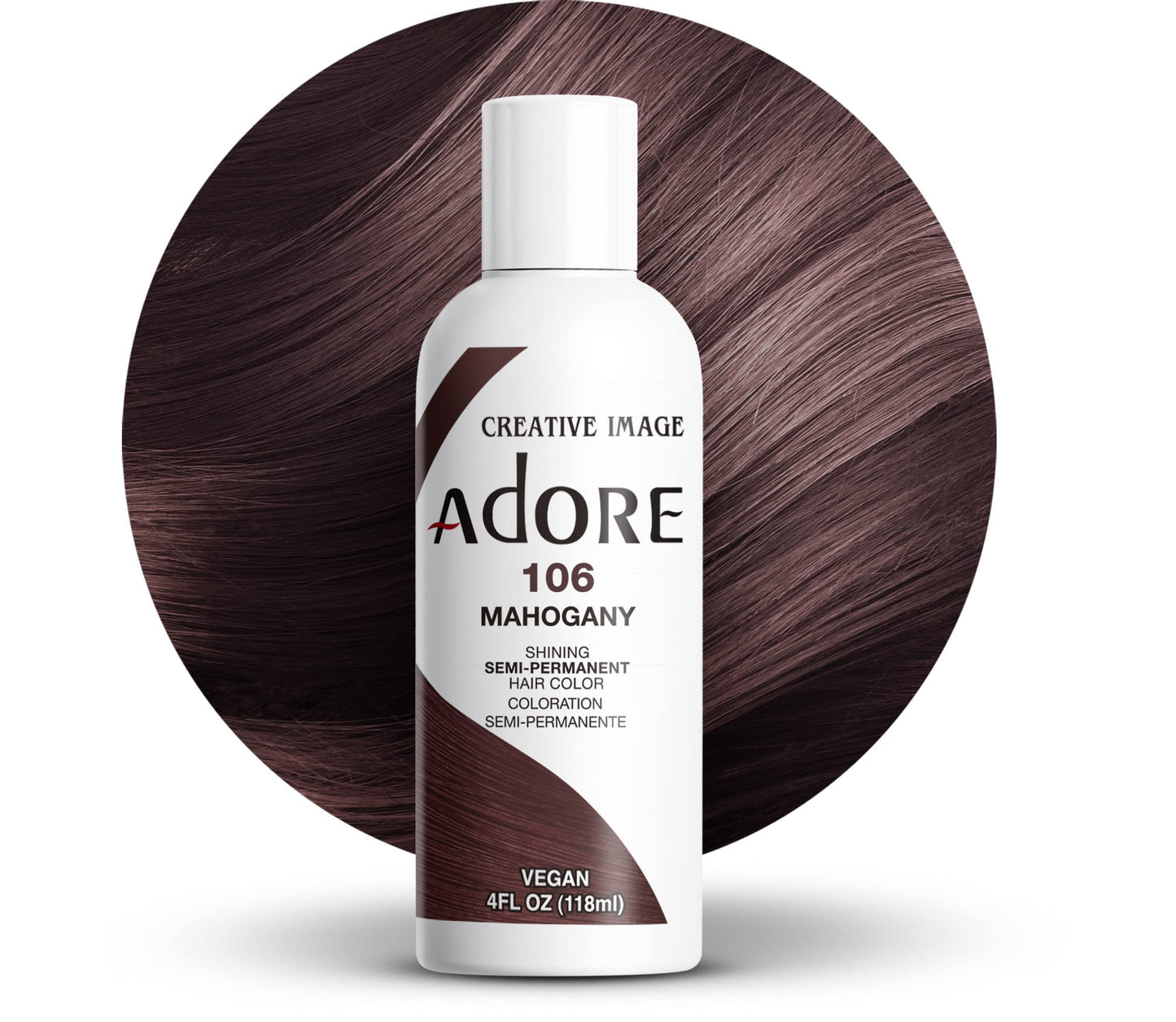 Adore Semi Permanent Hair Dye Mahogany #106 4oz