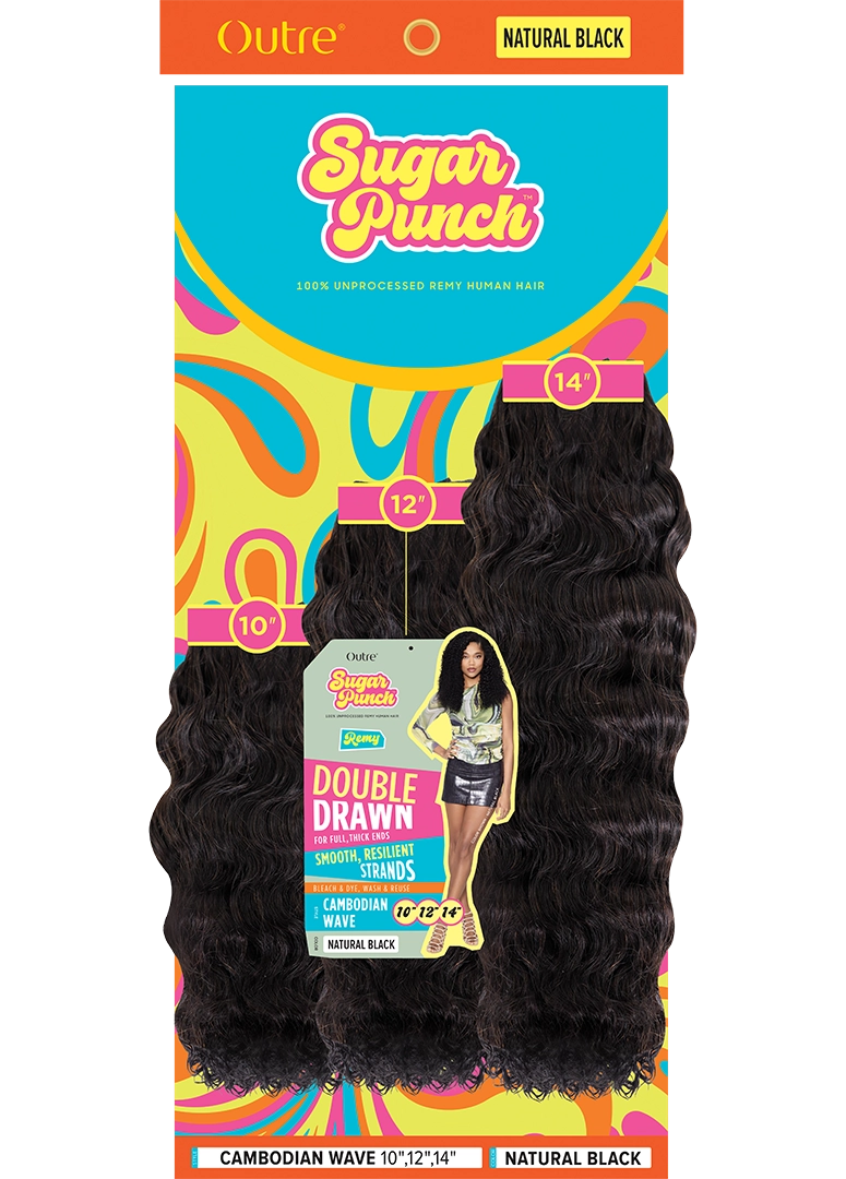 Outre Sugar Punch 100% Unprocessed Remy Human Hair Cambodian Wave