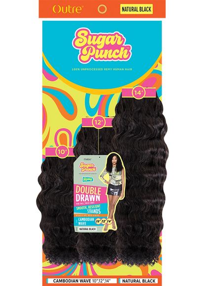Outre Sugar Punch 100% Unprocessed Remy Human Hair Cambodian Wave