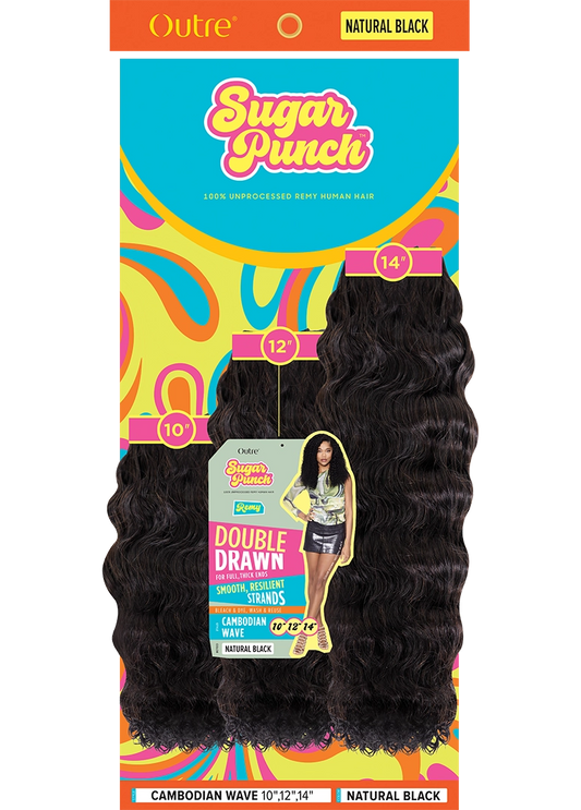 Outre Sugar Punch 100% Unprocessed Remy Human Hair Cambodian Wave