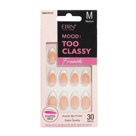 Ebin New York Mood: Too Classy French Press On Nails - French 010
