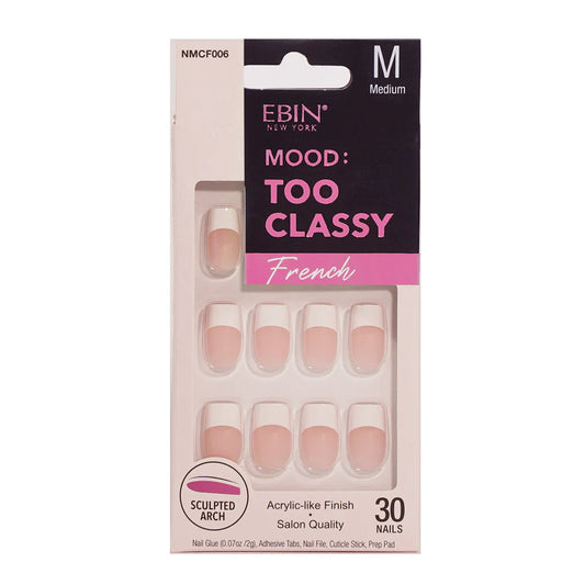 Ebin New York Mood: Too Classy French Press On Nails - French 006