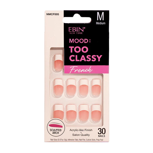 Ebin New York Mood: Too Classy French Press On Nails - French 005