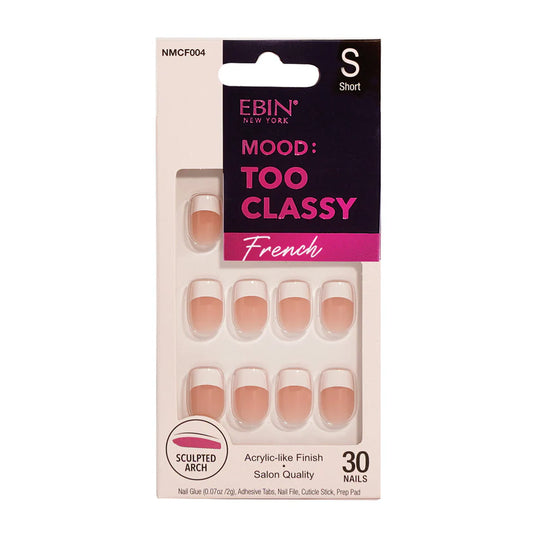 Ebin New York Mood: Too Classy French Press On Nails - French 004