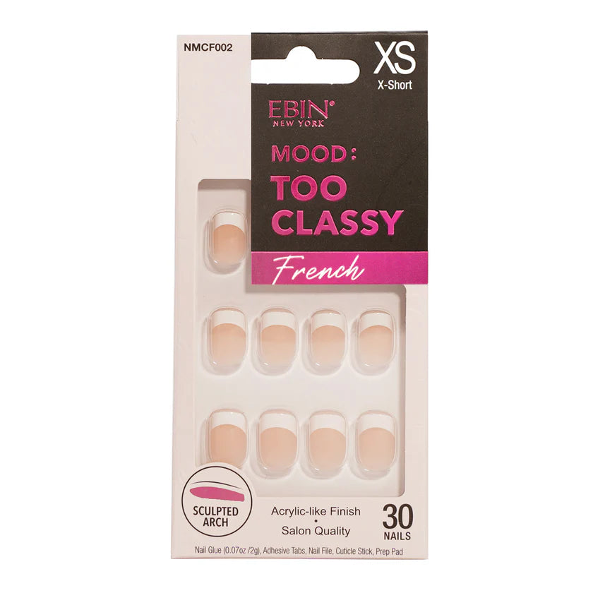 Ebin New York Mood: Too Classy French Press On Nails - French 002